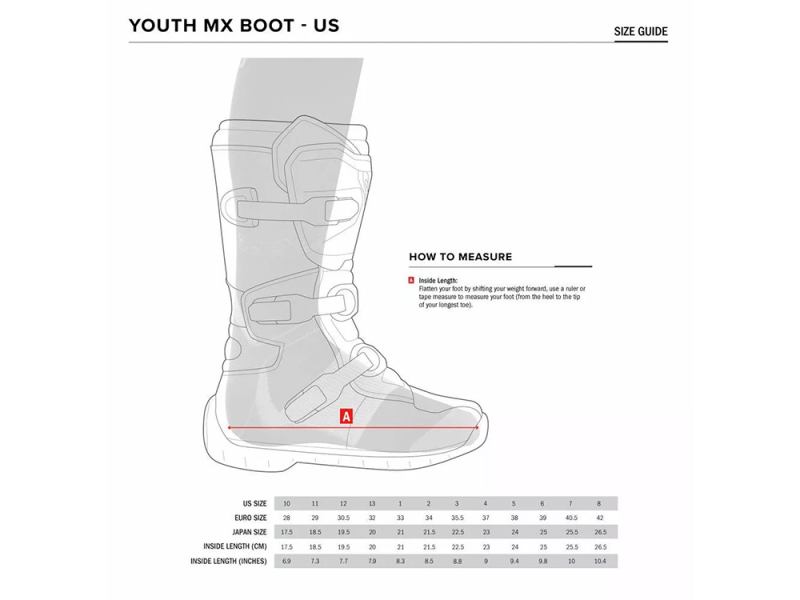 Alpinestars youth size guide